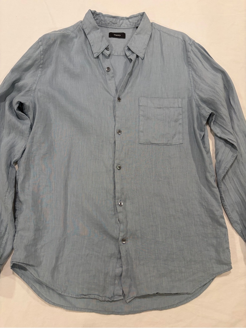 Theory Light Blue Women's Button-Down Shirt